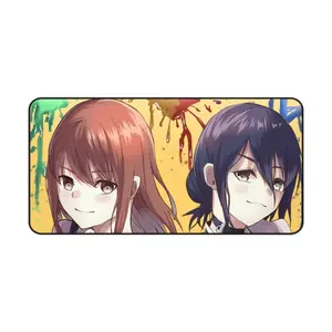 Chainsaw Man Desk Mat – Reze & Kobeni Anime Mouse Pad for Gamer Setup | Cute Otaku Desk Decor Gift