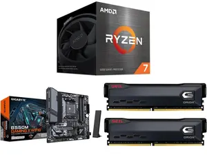 AMD Ryzen 7 5700 - Ryzen 7 5000 Series 8-Core 3.7 GHz Socket AM4 65W None Integrated Graphics Desktop CPU Processor - 100-100000743SBX GIGABYTE B550M GAMING X WIFI6 AM4 Micro ATX Motherboard GeIL ORION 32GB (2 x 16GB) DDR4 3200 (PC4 25600)