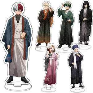 Anime My Hero College Tomura Shigaraki Himiko Toga Dabi Figure Doll Acrylic Stands Model Cosplay Cake Topper Holder Toy for Gift