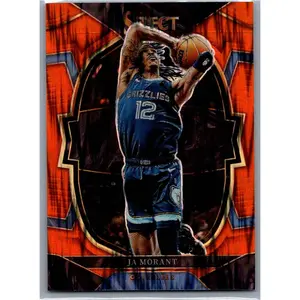 2022-23 Panini Select #58 Ja Morant Orange Flash Prizms