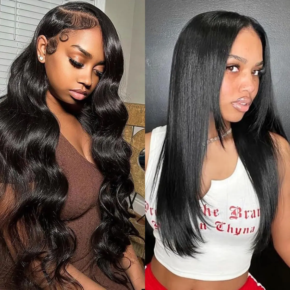 [Flash Live 30+20 inch Combo] 2Pcs 13x4 HD Lace Front Wigs Human Hair 30Inch Black Deep/Body/Straight +20 inch Black Deep/Body/Straight Combo 150% Density Pre Plucked for Black Women