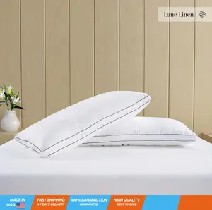 2 Pack King Size Bed Pillows for Sleeping, Gusseted Pillow for Back, Stomach or Side Sleepers, Cooling Pillow, Soft Pillow, White Pillows, King Size Pillows - 20 x 36 Inches