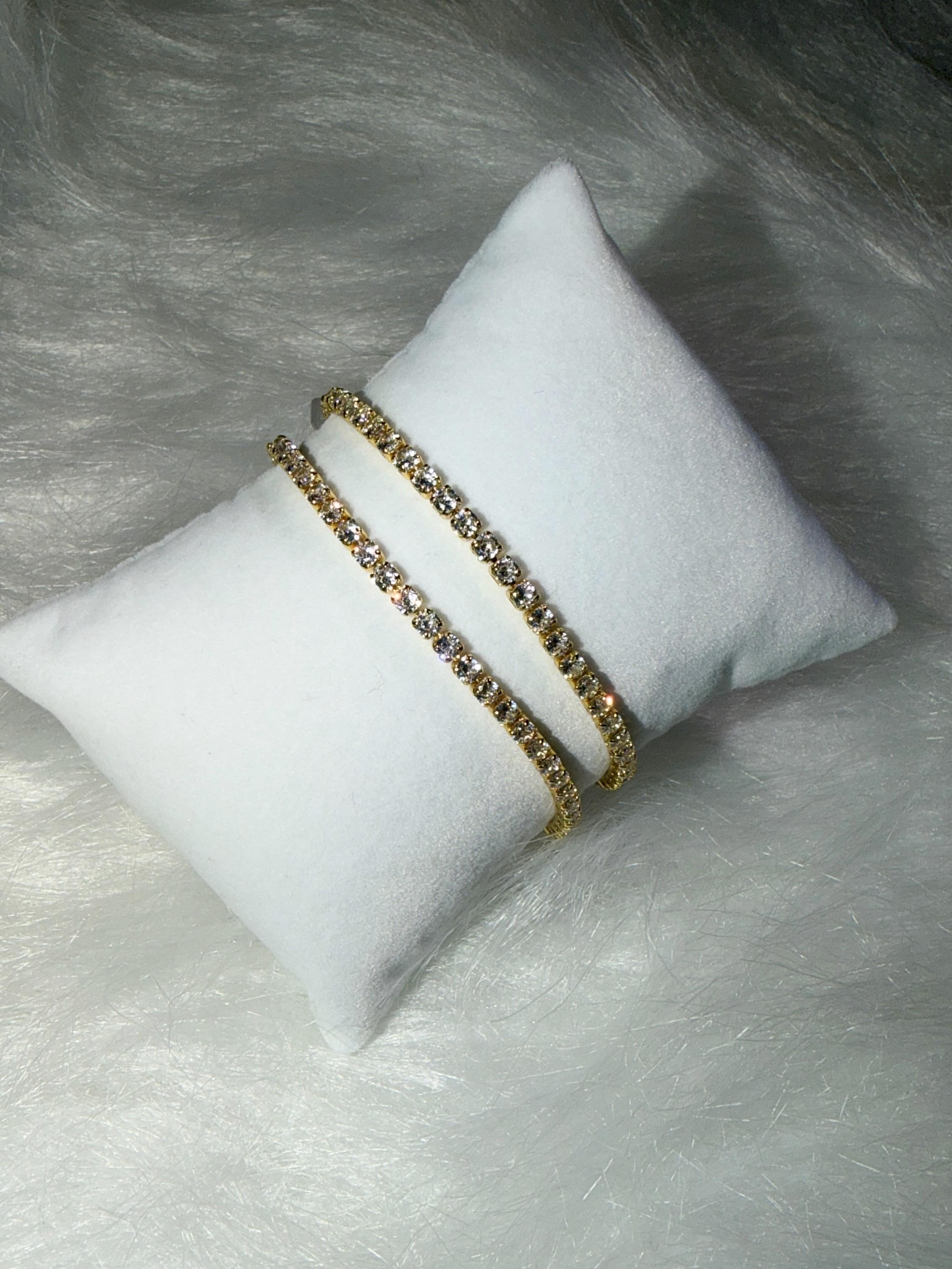 High-end Customized Tennis Bracelet — Ultra-Delicate & Dazzling Diamond Line,Stackable Wristband, Perfect Gift  for Girlfriend.