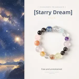 [Starry Dream] crystal bracelet, brazilian amethyst super seven yellow citrine white crystal, unisex, daily wear gift, 10mm beads natural stone, confidence vitality positivity symbol