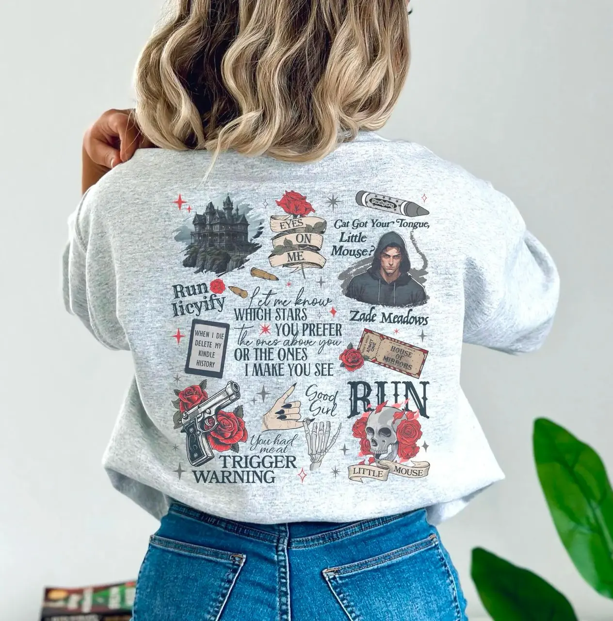 Run Little Mouse Shirt, Dark Romance Smutty Book Tee, Zade Meadows Haunting Adeline Sweatshirt, Top for Book Lovers and HD Carlton, Bookstagram Shirt