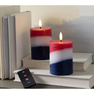 Home Reflections S/2 Color Wave 5" Flameless Candles Home Reflections S/2 Color Wave 5" Flameless Candles