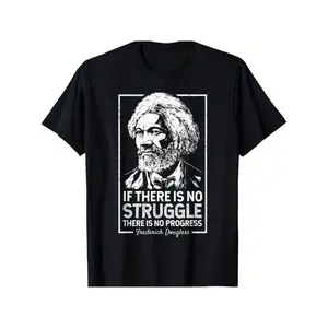 nice Frederick Douglas No Struggle Progress Black History T-Shirt T-Shirt