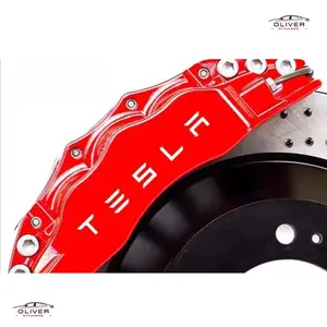 6x TESLA Brake Calipers Decal Stickers for Car