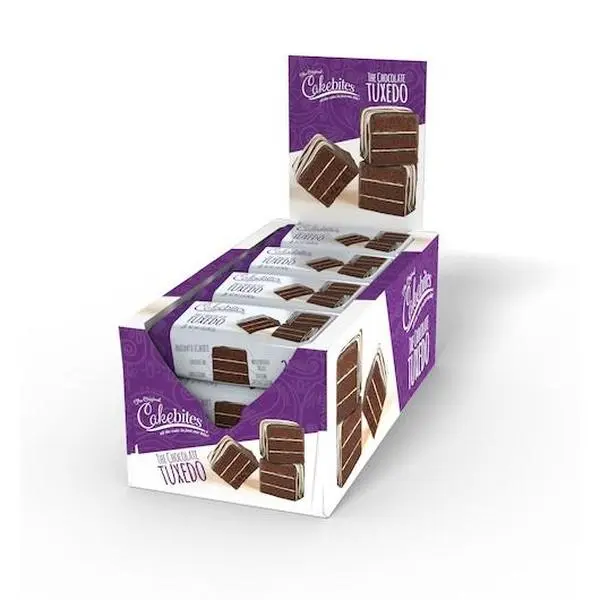 Cakebites Chocolate Tuxedo White Drizzle  Cookies 2oz 12 ct