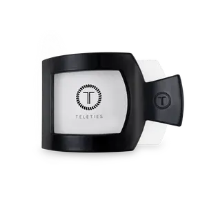 Jet Black Medium Flat Square Hair Clip