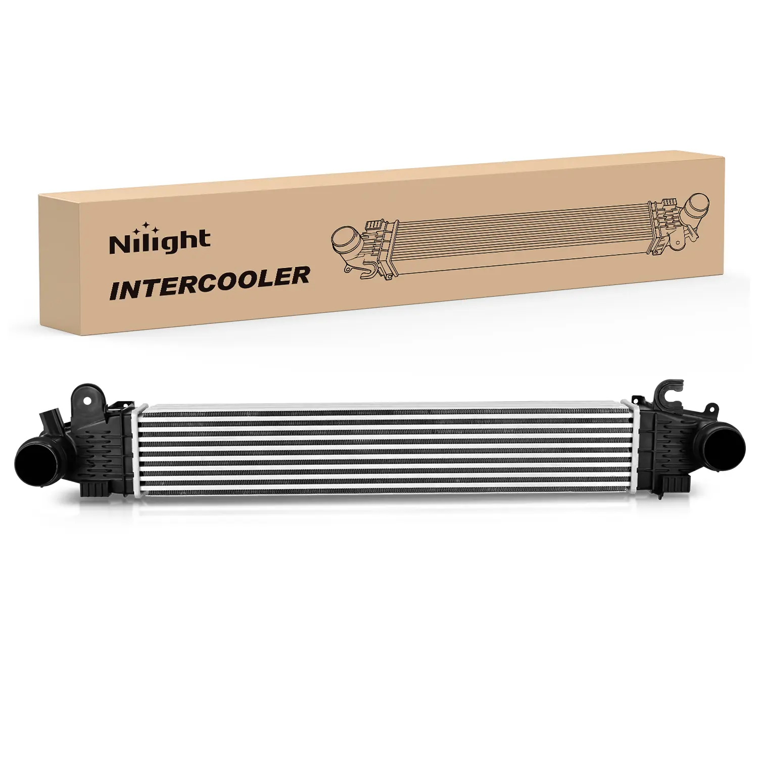 Nilight Intercooler Compatible with Chevrolet Equinox GMC Terrain 2018 2019 2020 2021 2022 1.5L Turbocharged, Aluminum Turbo Intercooler Charge Air Inter Cooler Replace# 18103, 84454110, GM3012116