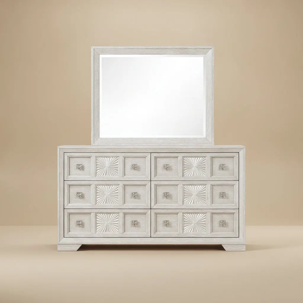 Argenthart Transitional Light Gray Engineered Wood Dresser by Furniture of America