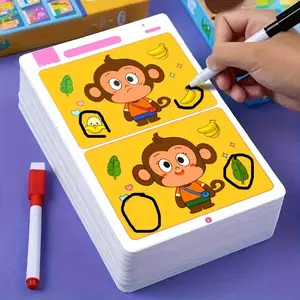 Reusable Educational Find the Differences Book for Kids – Wipe & Clean Focus Activity Game, Early Learning Puzzle Workbook