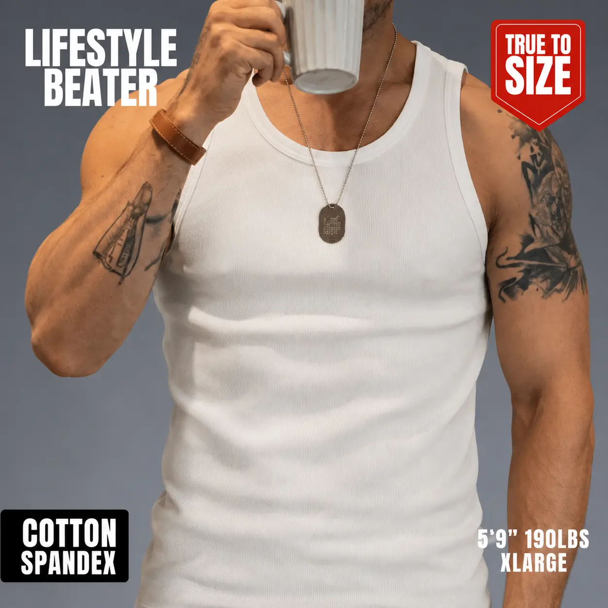 Men's Gym Stringer Tank Top Deep Cut Muscle Shirt Bodybuilding Workout Tank Top Moisture Wicking