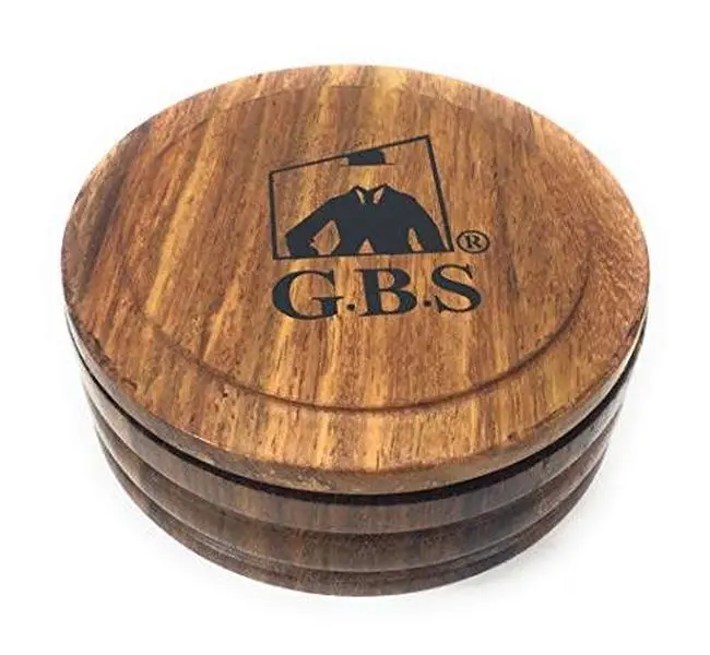 G.B.S Wood Shave Soap Bowl with Lid 3.5in Diameter - Great for Shaving Soaps and Shave Cream Perfect for your morning shaving ritual
