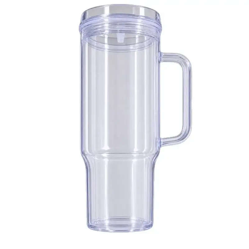 40oz acrylic Snowglobe with personalized lid Drinkware