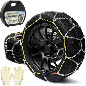Auto Tightening Snow Chains Tire Chains Quick Easy Installation HKN120 Set of 2 for  SUV Pickup  RV 215 225 235 245 255 265 Winter  Tire Traction for Snow Ice