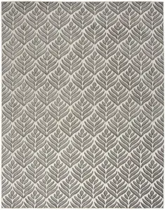 212 MAIN 7x10 ft. Machine Woven Charcoal Classic Floral Rectangle Area Rug - Stainproof, Stain Resistant, Non-Skid, Indoor Living Room Decor, Stainproof Area Rugs