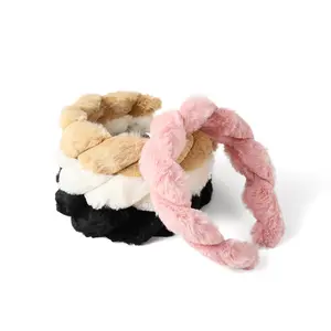 Nollia C-Shaped Faux Fur Twisted Headband – Cozy Winter Hair Accessory (4 Colors)