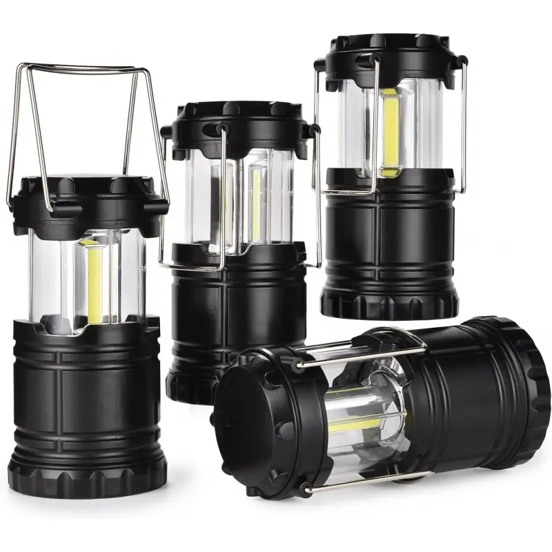 Lantern Collapsible Camping Light, Battery Operated Lanterns LED Super Bright for Power Outages Indoor Emergency Outdoor Camping Hiking Kit (COB-4)2026