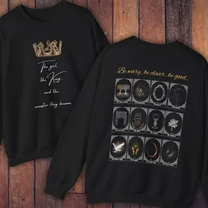 2 Slide, Providence Cards Double Sided Sweater - One Dark Window Two Twisted Crowns