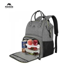 MATEIN Lunch Backpack for Women, 15.6 Inch Laptop Backpack with Lunch Compartment, Lightweight Work Backpacks for Teacher Nurse, Insulated Cooler Lunchbox Food Bag Meal Prep Bag for Picnics College summerwins