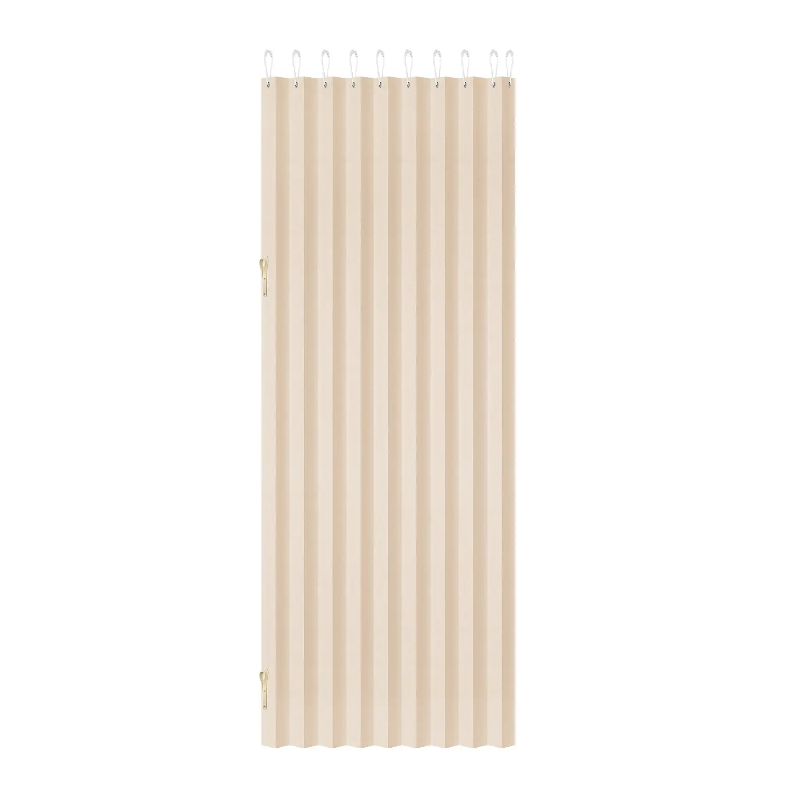 【DealsForYouDays】VEVOR Blackout Cloth Accordion Door, 47x78 in Compact Folding Magnetic Curtain with Hanging Hooks, 1-Panel Beige Cloth Blackout Curtain Room Divider for Doorways, Closets, Interior Decoration Accessories