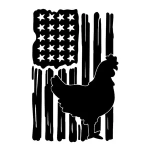 Chicken Flag Decal
