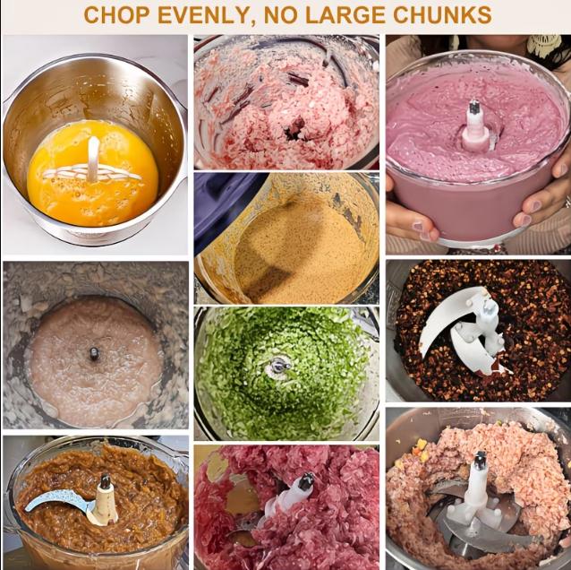 5L Large Capacity Stainless Steel Electric Food Chopper & Processor - Bi-Level Blades, 40, 000 RPM Motor, Sturdy Construction, Vegetable Slicer And Chopper - Perfect for Kitchen Vegetables, Fruit, Onion, Garlic, Nuts, Meat, Dough, And More 5L Large Capacity Stainless Steel Electric Food Chopper & Processor - Bi-Level Blades, 40, 000 RPM Motor, Sturdy Construction, Vegetable Slicer And Chopper - Perfect for Kitchen Vegetables, Fruit, Onion, Garlic, Nuts, Meat, Dough, And More