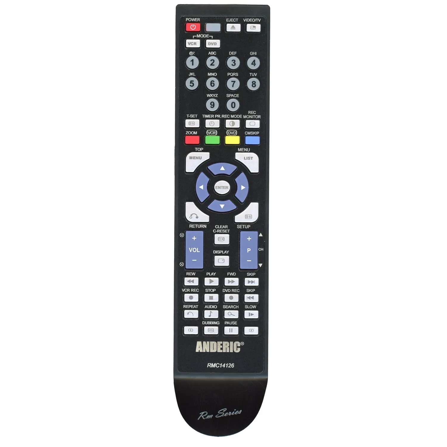 Anderic RMC14126 Replacement DVD/VCR Recorder Remote Control for Sharp, Sylvania, Emerson, and Symphonic | 9HSNB130UD 9HSNB114