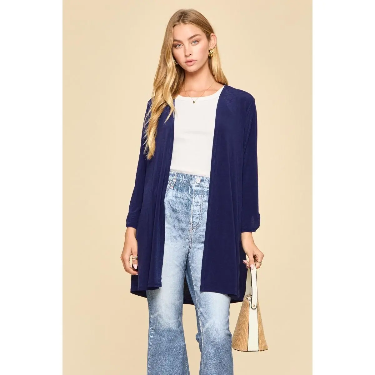 Navy Essential Cardigan by Dear Scarlett
