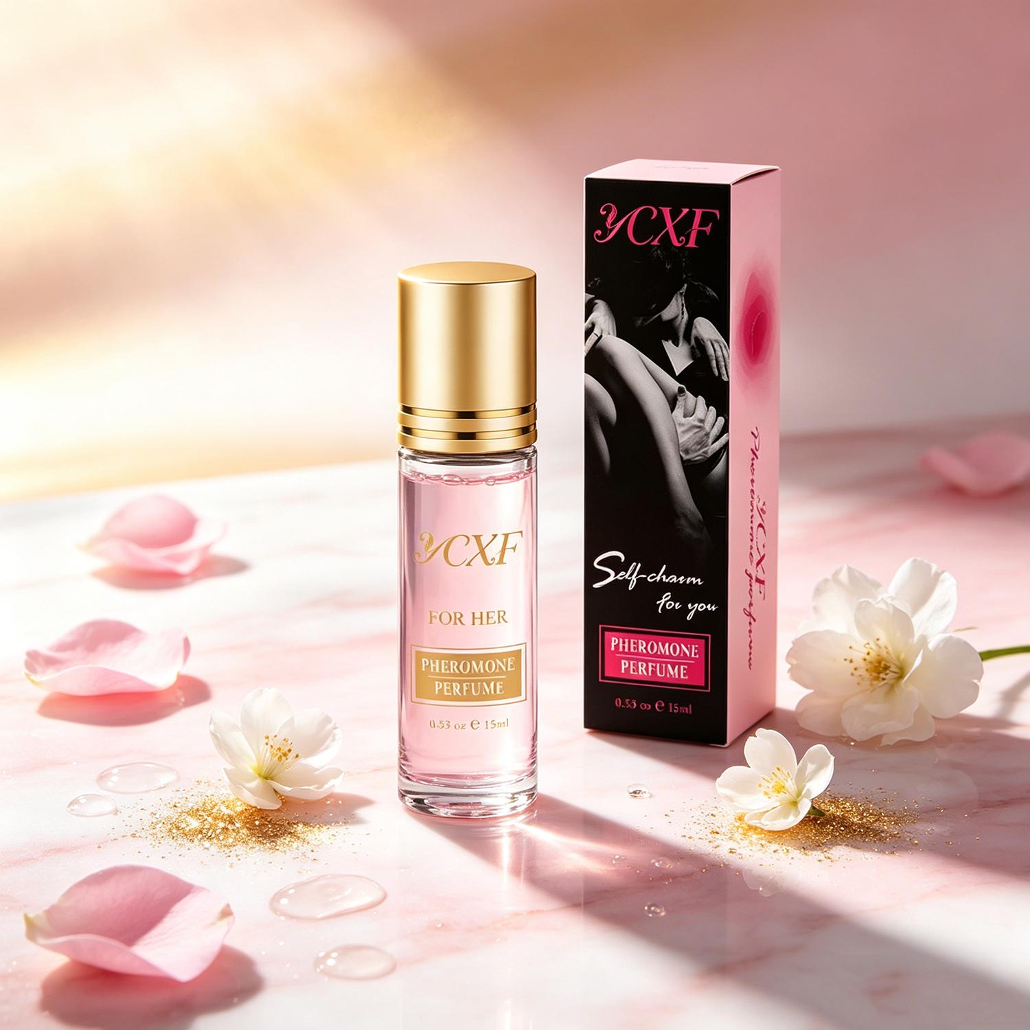Women's Pheromones Perfume Mini Roll-On - 15ml/0.5fl.oz Travel-Size Fragrance, Long-Lasting Floral Fruity Accord, Ideal for Christmas, Birthday - Enhances Attraction, Captivates Focus for Romantic Moments, Pheromones Perfume Women