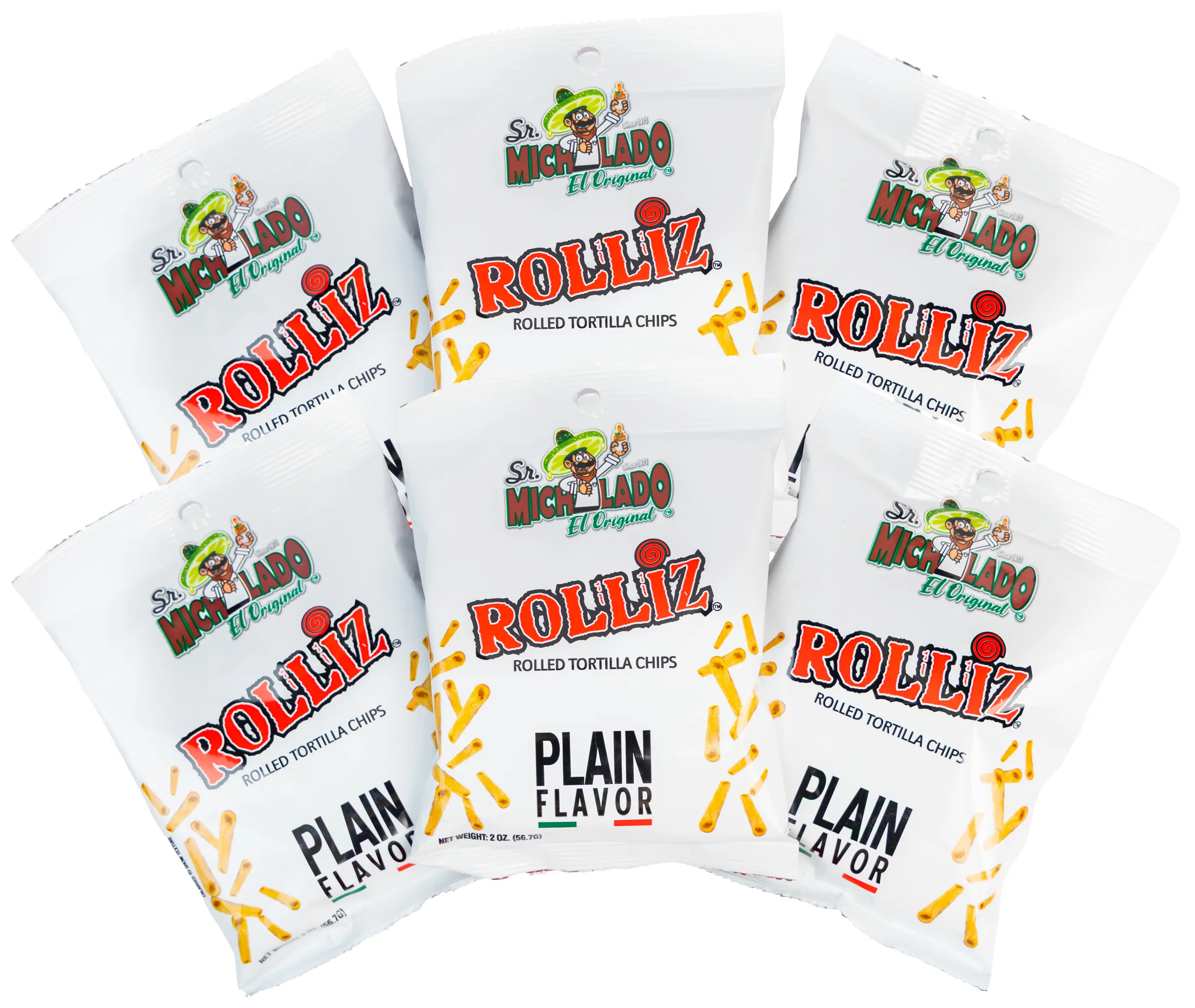 6pk - Rolliz - Sr. Michelado - Rolled Tortilla Chips - Plain Flavor 6pk - Rolliz - Sr. Michelado - Rolled Tortilla Chips - Plain Flavor