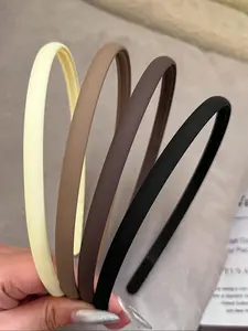 Solid Color Hair Hoop, Lightweight Non-slip Plastic Adjustable Headband, Stylish & Minimalist Hair Accessories for Women & Girls, Chic Headbands