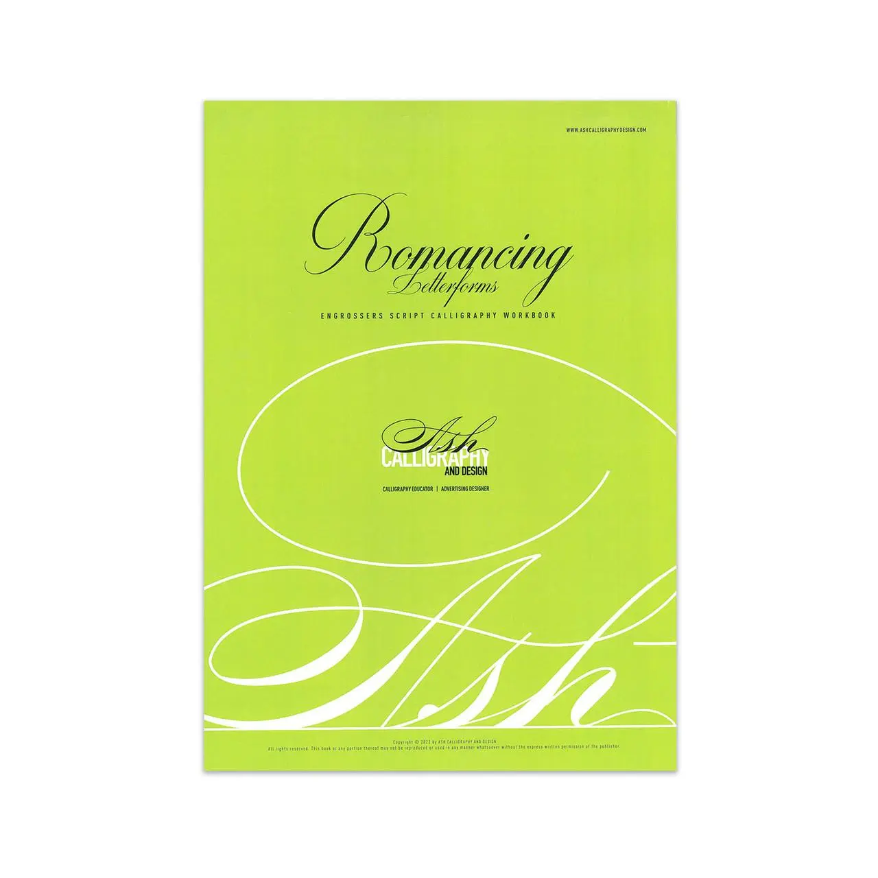 Ash Calligraphy Engrosser's Workbook - 24 Sheets of 32lb/120gsm Paper for Beginners & Experienced Calligraphers
