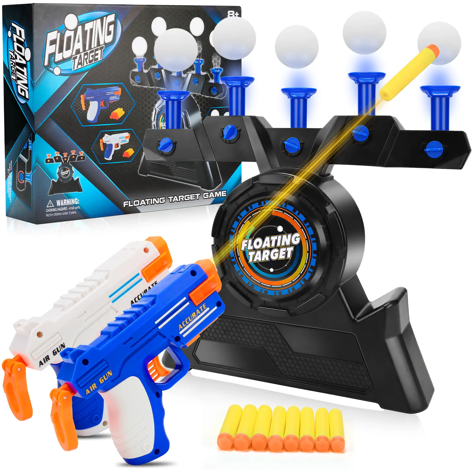 Hover Shot Shooting Toy - Ball Target Game for Nerf Guns Electric Floating Ball Target Cool Birthday Gifts Toys Best Teenage Gift Idea - Gun, Targets & Darts