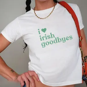 St. Patrick'S Day Baby Tee Irish Goodbye Funny St. Patty'S Baby Tee Kiss Me I_M Irish Borg Drinking Unofficial Shirt Irish Boys St Paddy Top