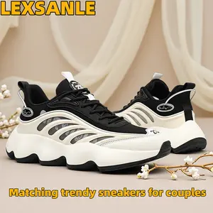 LEXSANLE Ankle Sneakers for Couples - Stylish Comfortable Versatile Casual Outfits Easy to Match Durable Construction Trendy Sneakers for Couples Trainer Sports Shoes Running Footwear