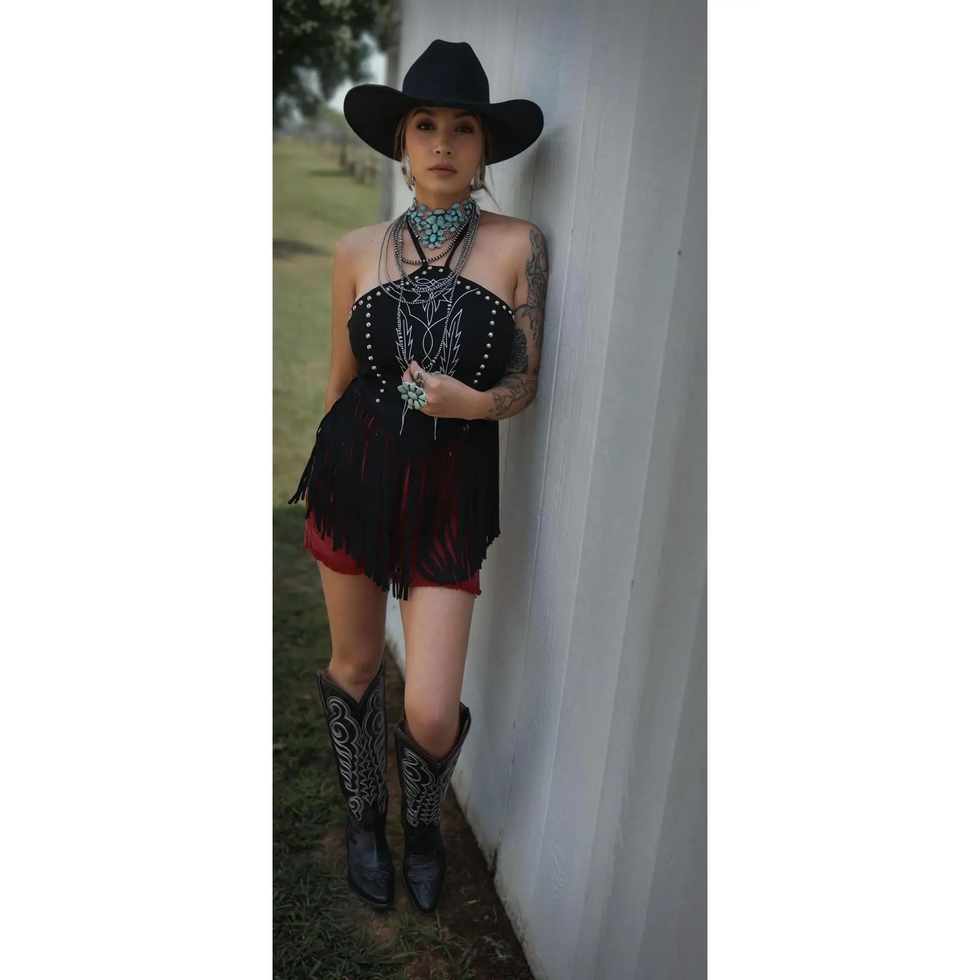 BOOT STITCHED FRINGE TOP