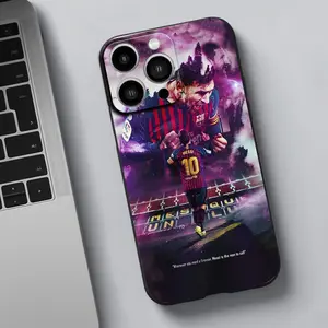 Lionel Messi Black TPU Protective Case for Mobile Phones, Ideal Holiday Gifts for Iphone 11/12/13/14/15/16/17/Air Pro Max/Plus, Series Case Present