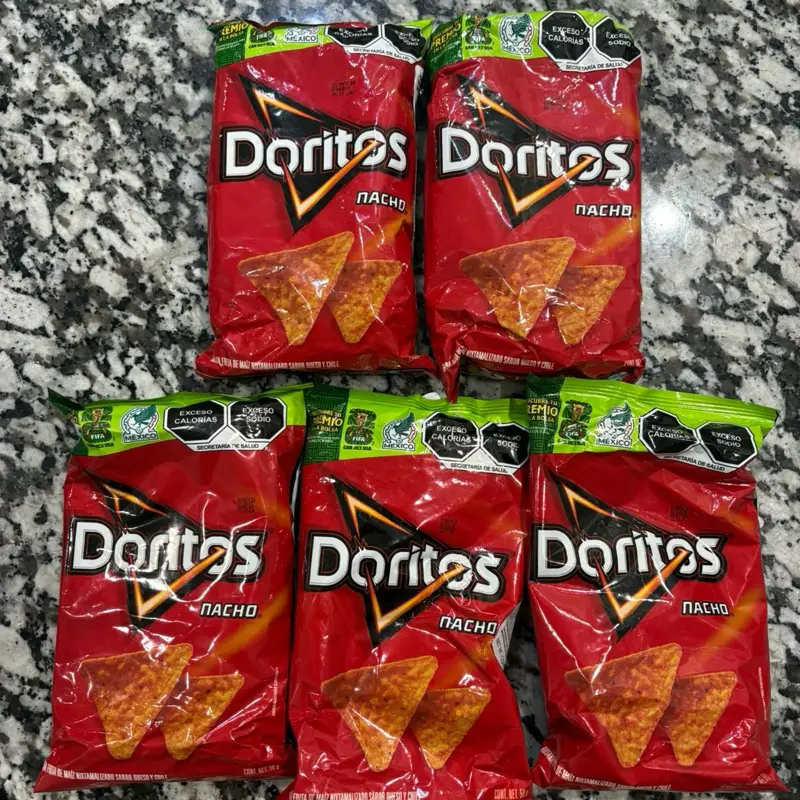 Dorito Classic Spicy Nacho Chips - Crunchy Plant-Based Gluten-Free Corn Snack for Casual Moments, Family Gatherings