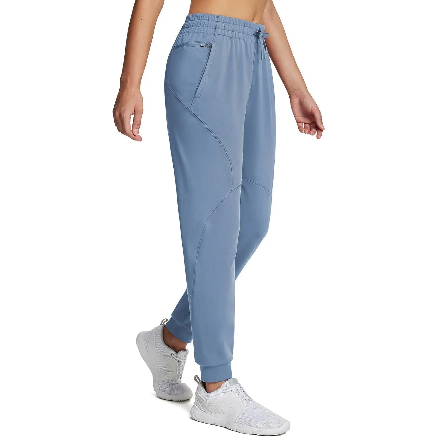 Baleaf Women's 28" Plus Size Fleece-Lined Thermal Joggers, Adjustable Drawstrings, Water-Resistant Activewear Fashion with Adjustable Pockets for Skateboarding, Winter Outdoor Commute