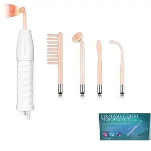 4-In-1 Facial Massage Wand with High Frequency Technology, Home Use Skin Care Device Gift Set for Beauty Lovers