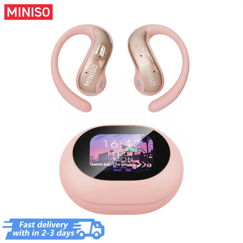 MINISO MS188 Open Ear Headphones Wireless Earphones,OWS Bluetooth 5.4 Earphones Comfortable Wear Touch Control Electronic Headphones(For Kevin)