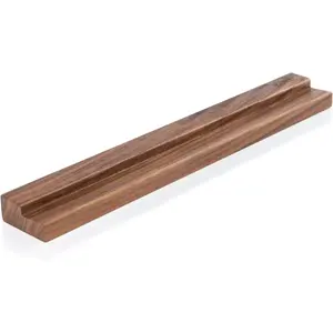 Vinyl Record Shelf - A Display Ledge Made of Solid Walnut - A Wall Mount for Your Favorite or Now-Playing Records -This Vinyl Record Holder Fits  Records (Walnut)