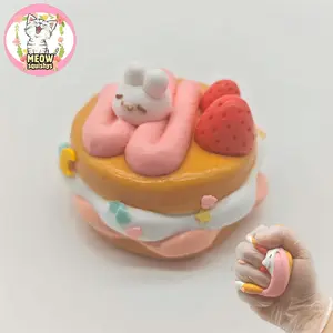 strawberry rabbit cake handmade soft toy strawberry rabbit cake handmade soft toy