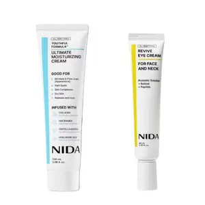 NIDA YouthfulFormula Cream and Revive Cream Bundle Elastic Skin Moisturize Daily Radiant Skin