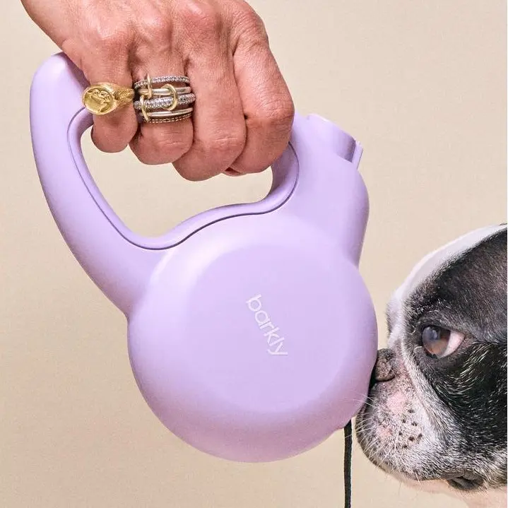 Barkly Retractable Dog Leash, Personal Safety Alarm, LED Light - Tangle-Free Dog Training & Behavior Aid Accessory
