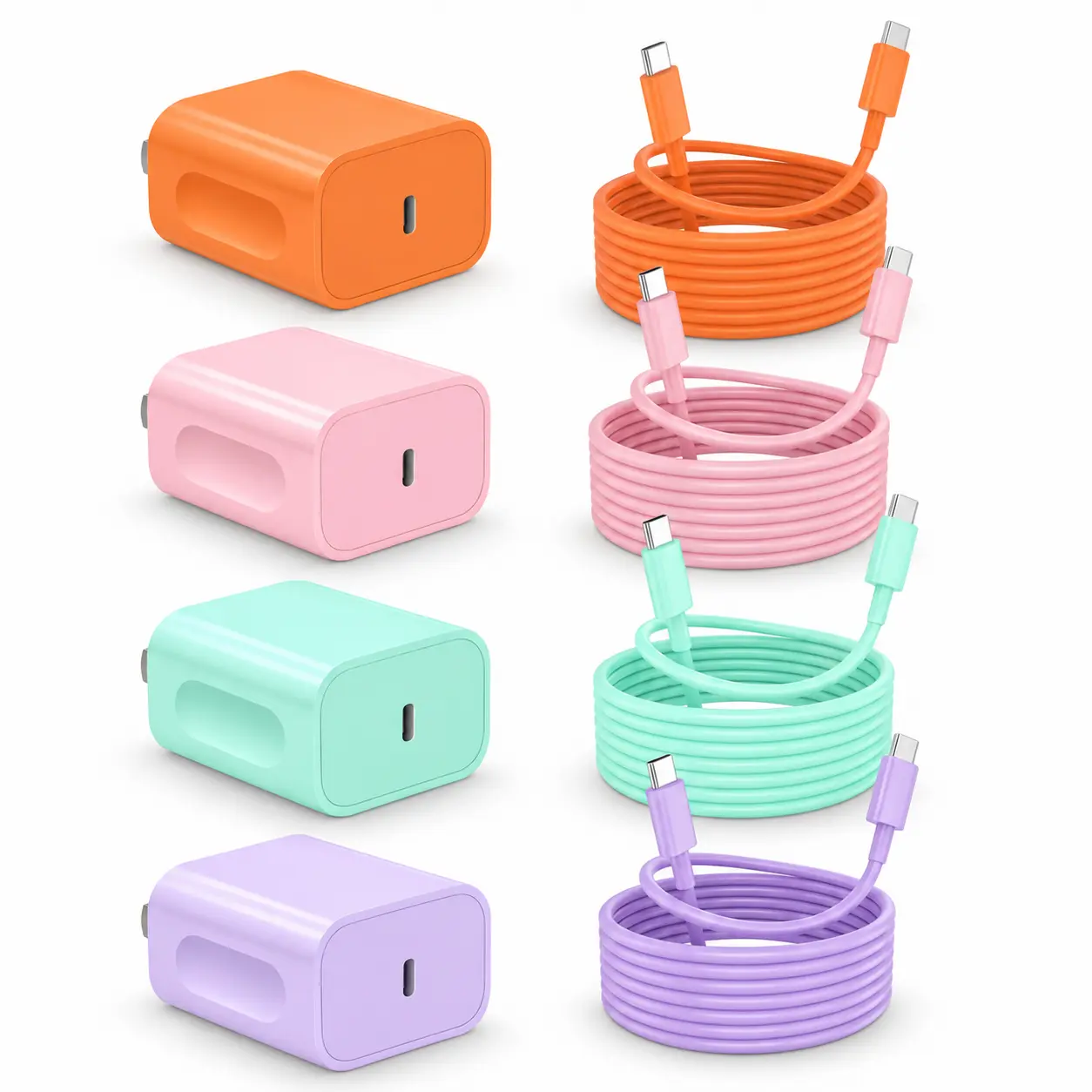 iPhone 17 16 15 Charger Fast Charging,1/2/3/4/5Pack 20W USB C Wall Chrager Block with 10FT USB C to C Cable for iPhone 17/Pro/Pro Max/17 Air/ 16/16 Pro/16 Pro Max/15/Plus/Pro/Pro Max