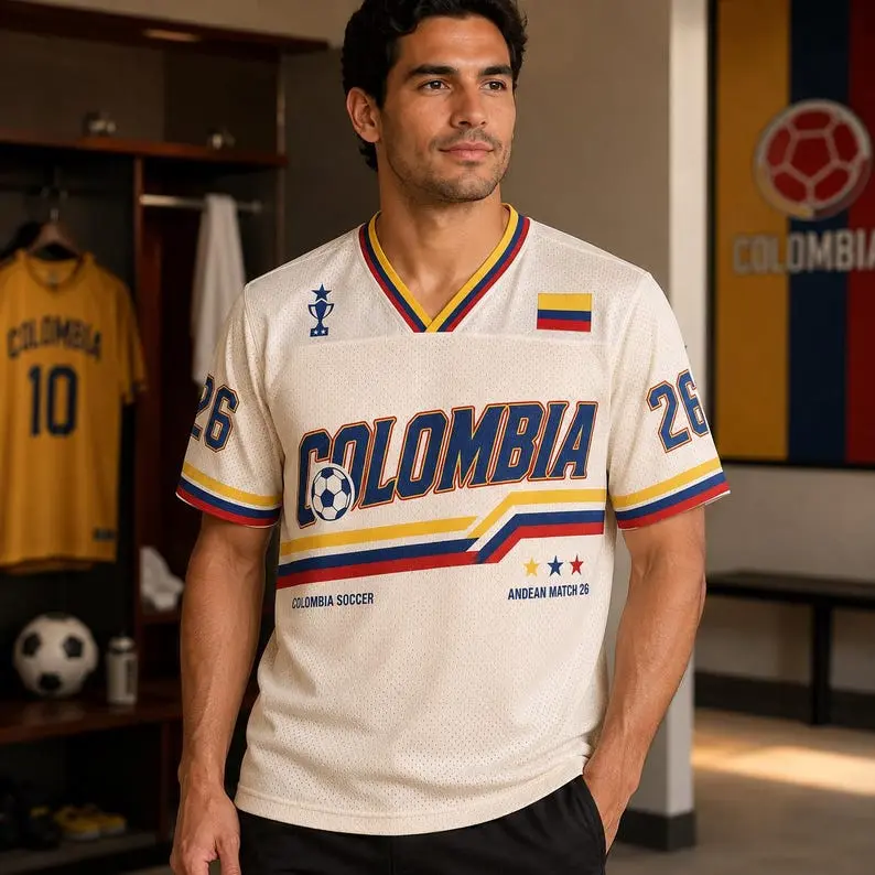 Colombian Jersey, Tricolor Colombia Tee, Custom 2026 Jersey